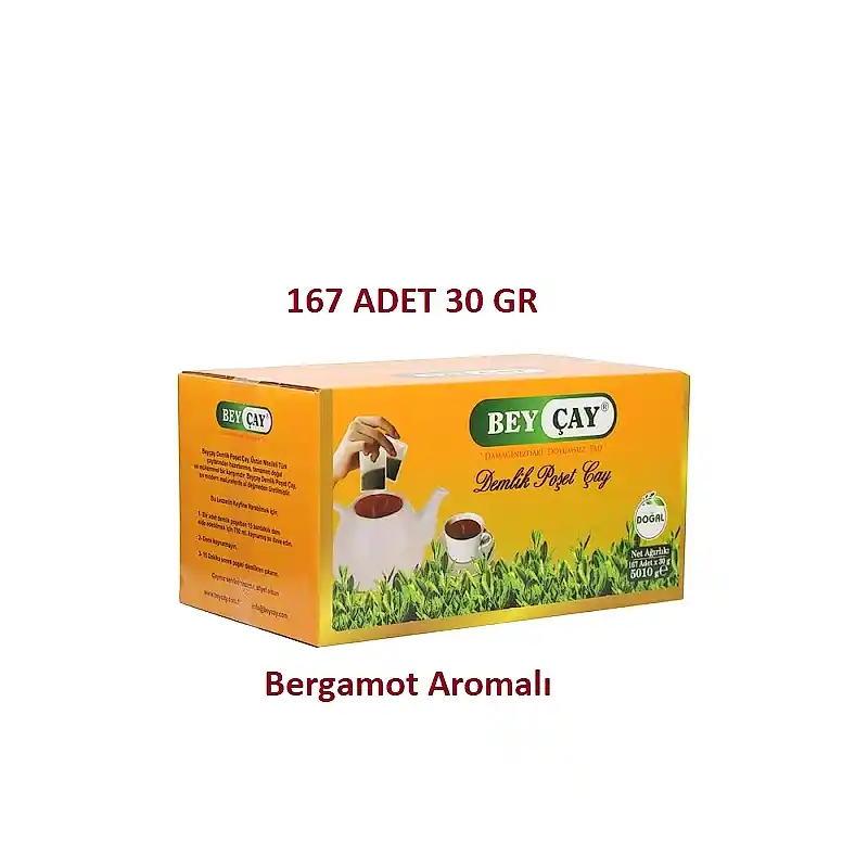 Bey Çay Demlik Poşet 167 Adet X 30 Gr  5 KG ( Bergamot Aromalı )