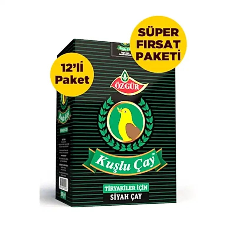 Özgür Kuşlu Çay 500 gr X 12 Adet 1 Koli